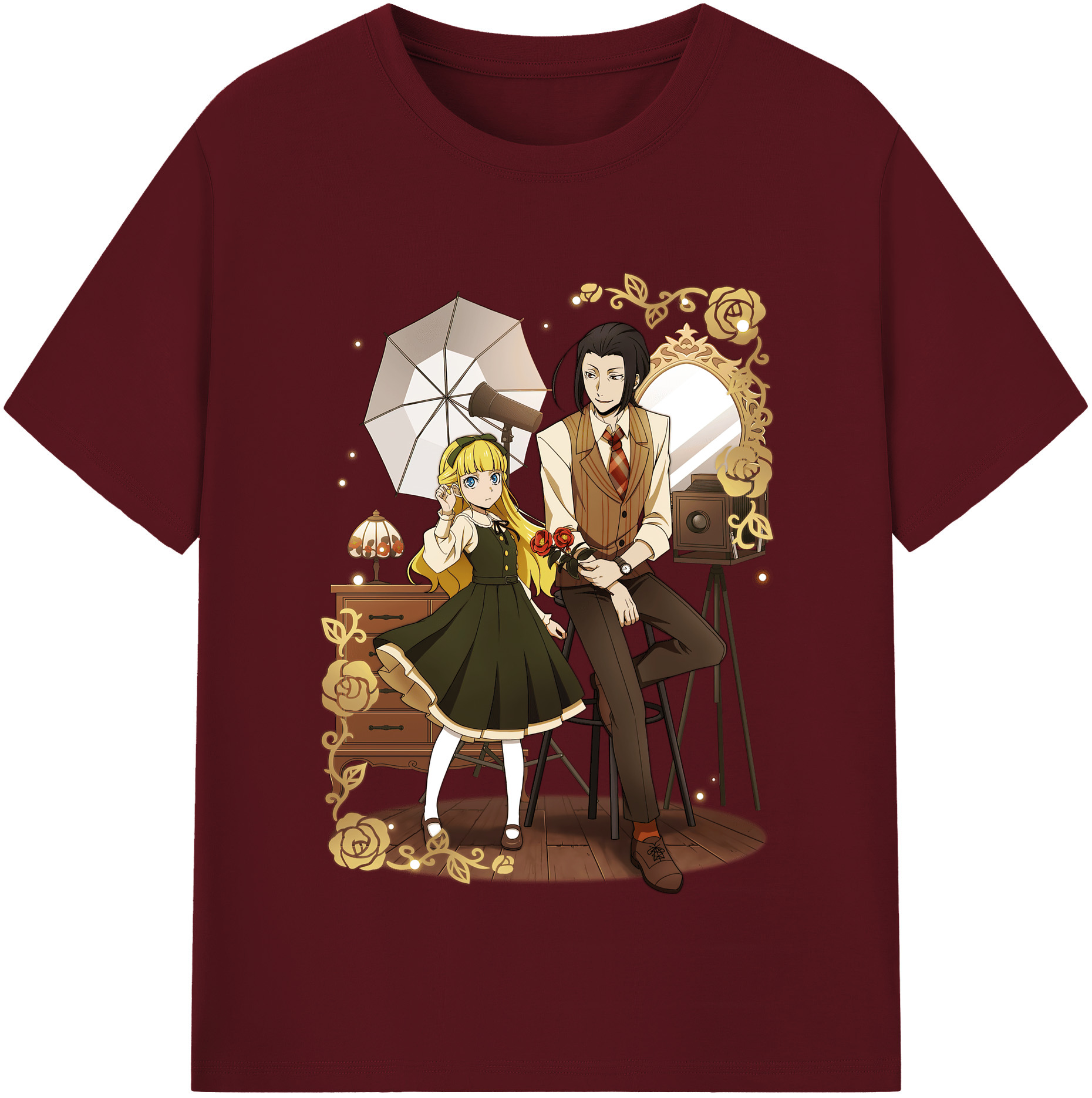 （画像用） 文豪ストレイドッグス Bungo Stray Dogs 綿100％半袖Tシャツ（フロントプリント）